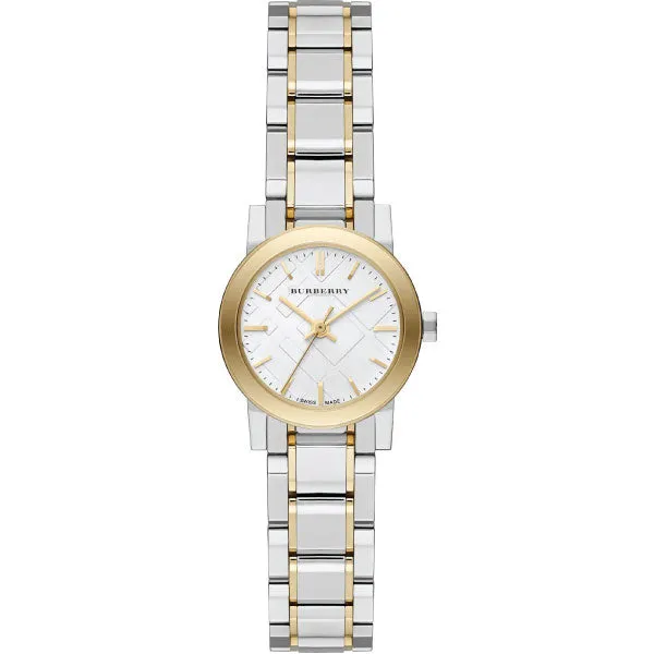 Burberry Two-tone Stainless Steel White Dial Quartz Watch for Ladies - BU9217