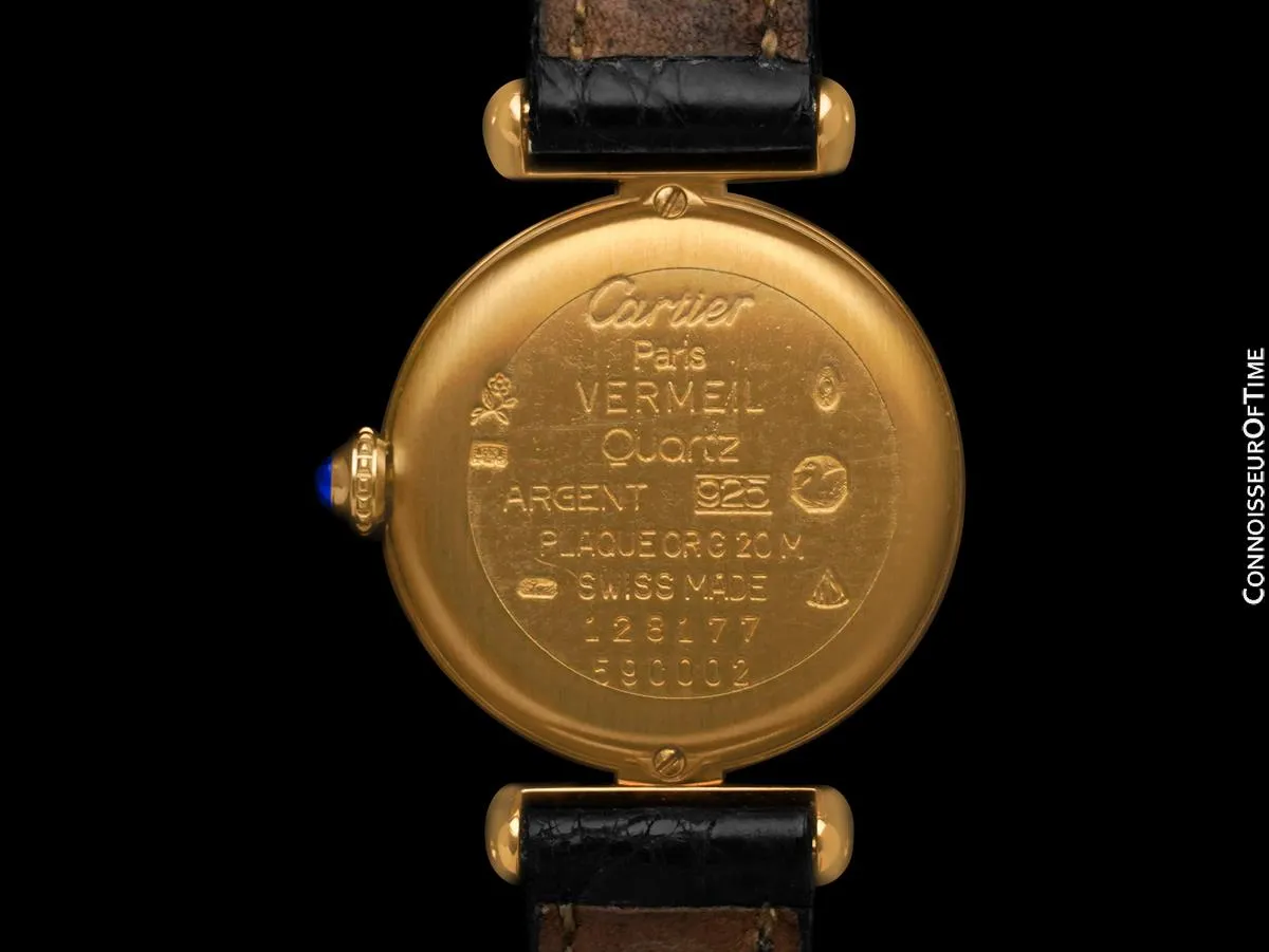 Cartier Colisee Ladies Vendome Vermeil Watch with Trinity Dial - 18K Gold over Sterling Silver
