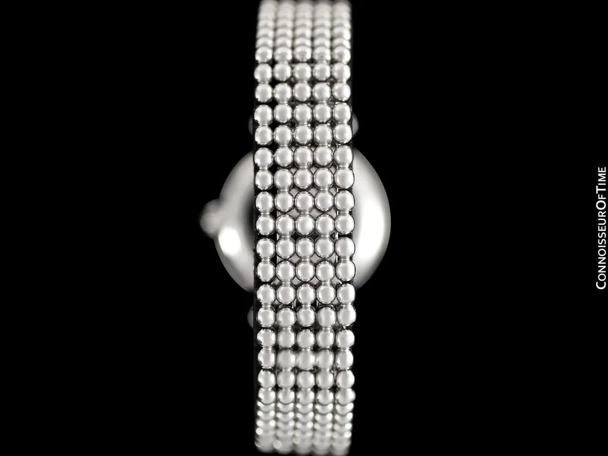 Cartier Colisee (Rivoli) Ladies Bracelet Watch - 18K White Gold & Cartier Factory Set Diamonds