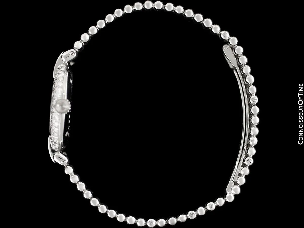 Cartier Colisee (Rivoli) Ladies Bracelet Watch - 18K White Gold & Cartier Factory Set Diamonds