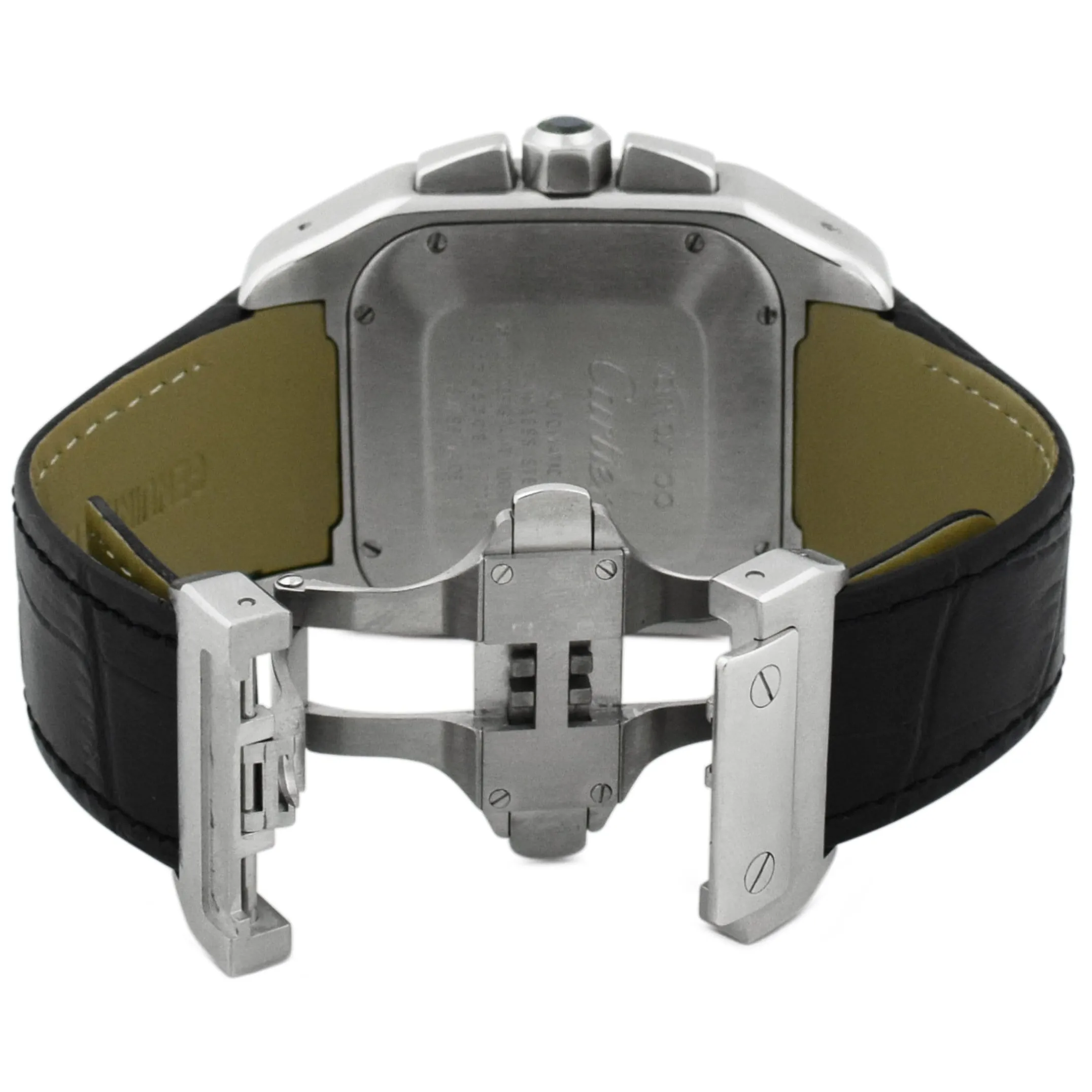 Cartier Men's Santos 100 XL Stainless Steel 41mmx54mm Silver Roman Dial Watch Reference #: W20090X8