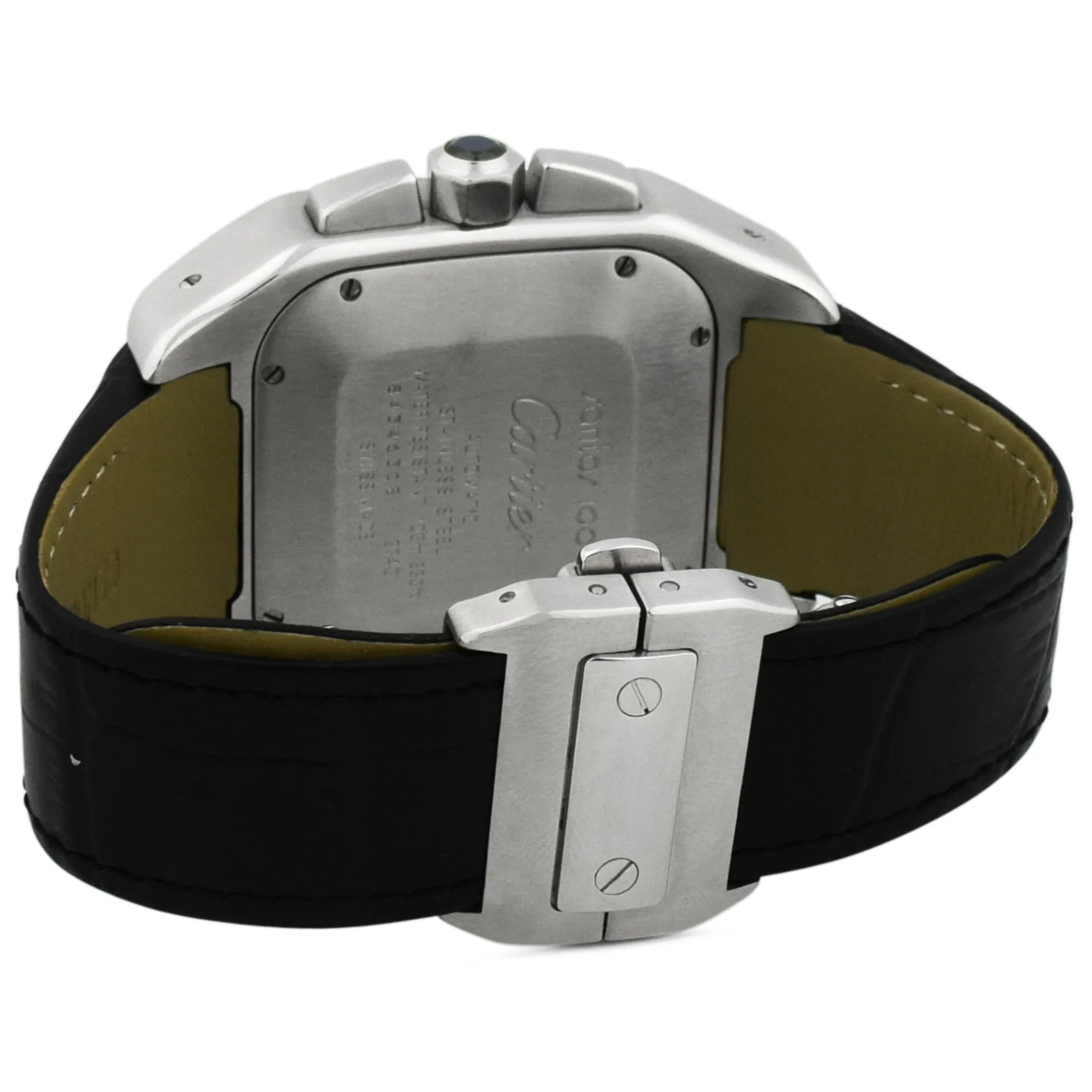 Cartier Men's Santos 100 XL Stainless Steel 41mmx54mm Silver Roman Dial Watch Reference #: W20090X8