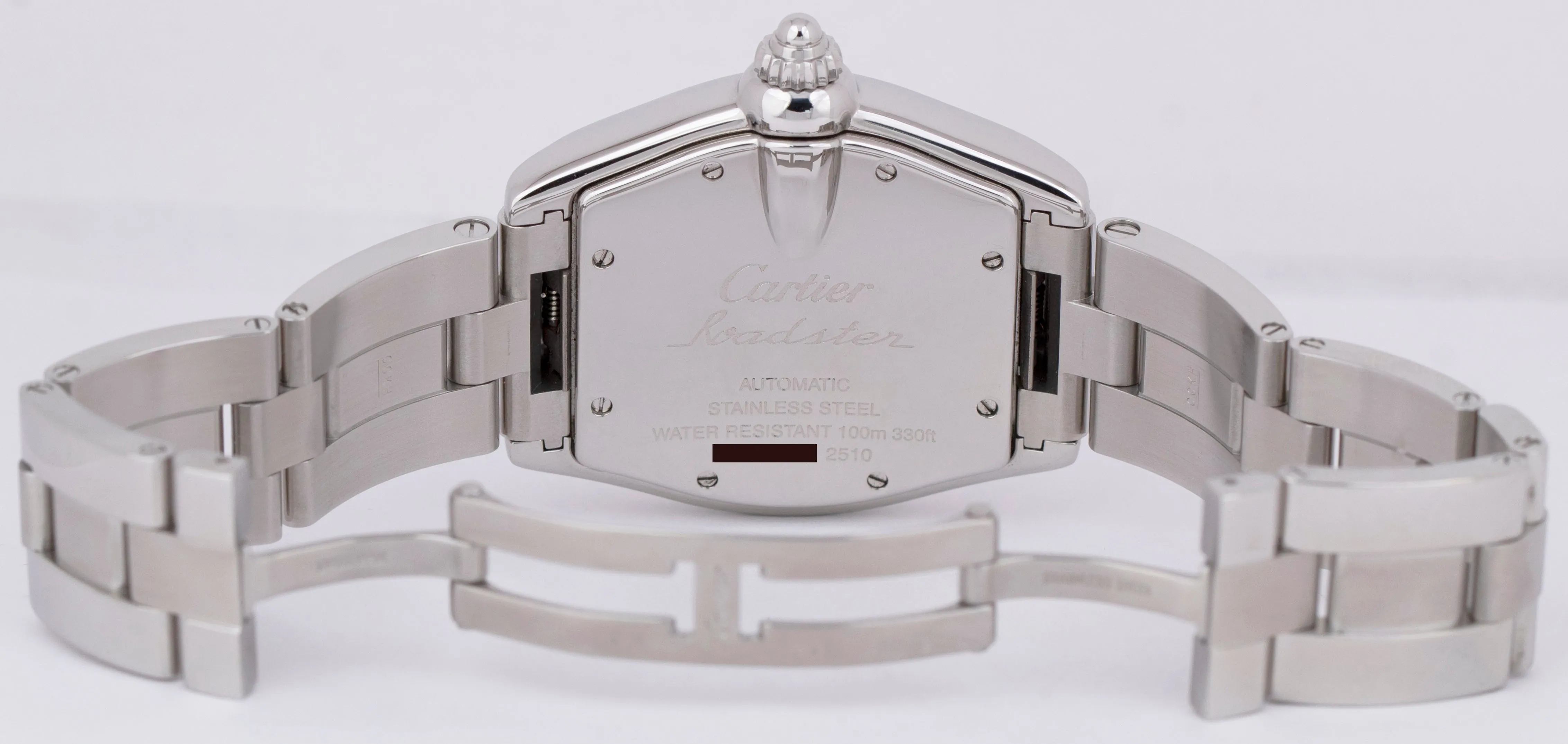 Cartier Roadster Large Silver Guilloché 37mm x 44m Automatic Steel Watch 2510