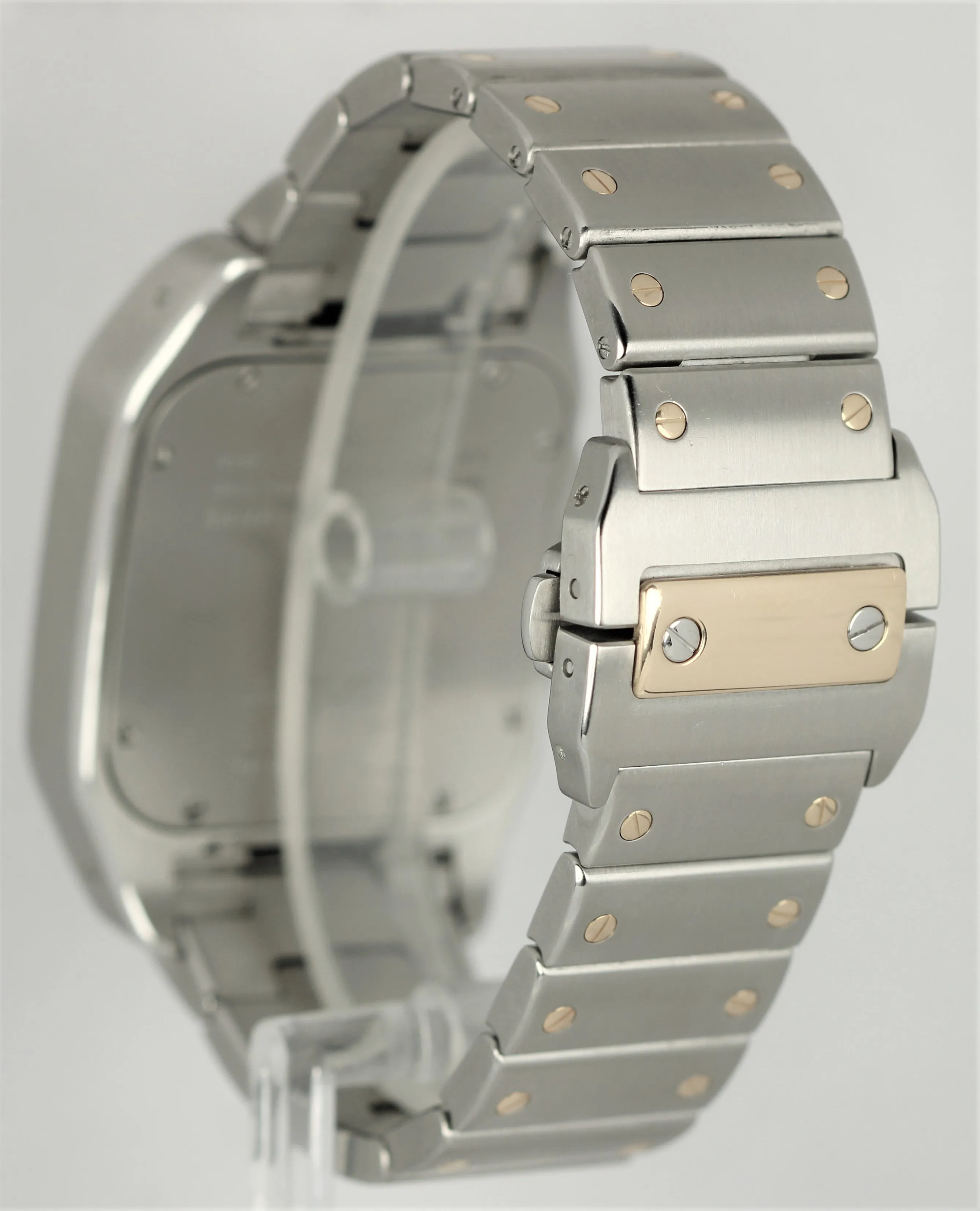 Cartier Santos 100 XL Two-Tone 18k Yellow Gold Steel White 38mmX51mm 2656 Watch