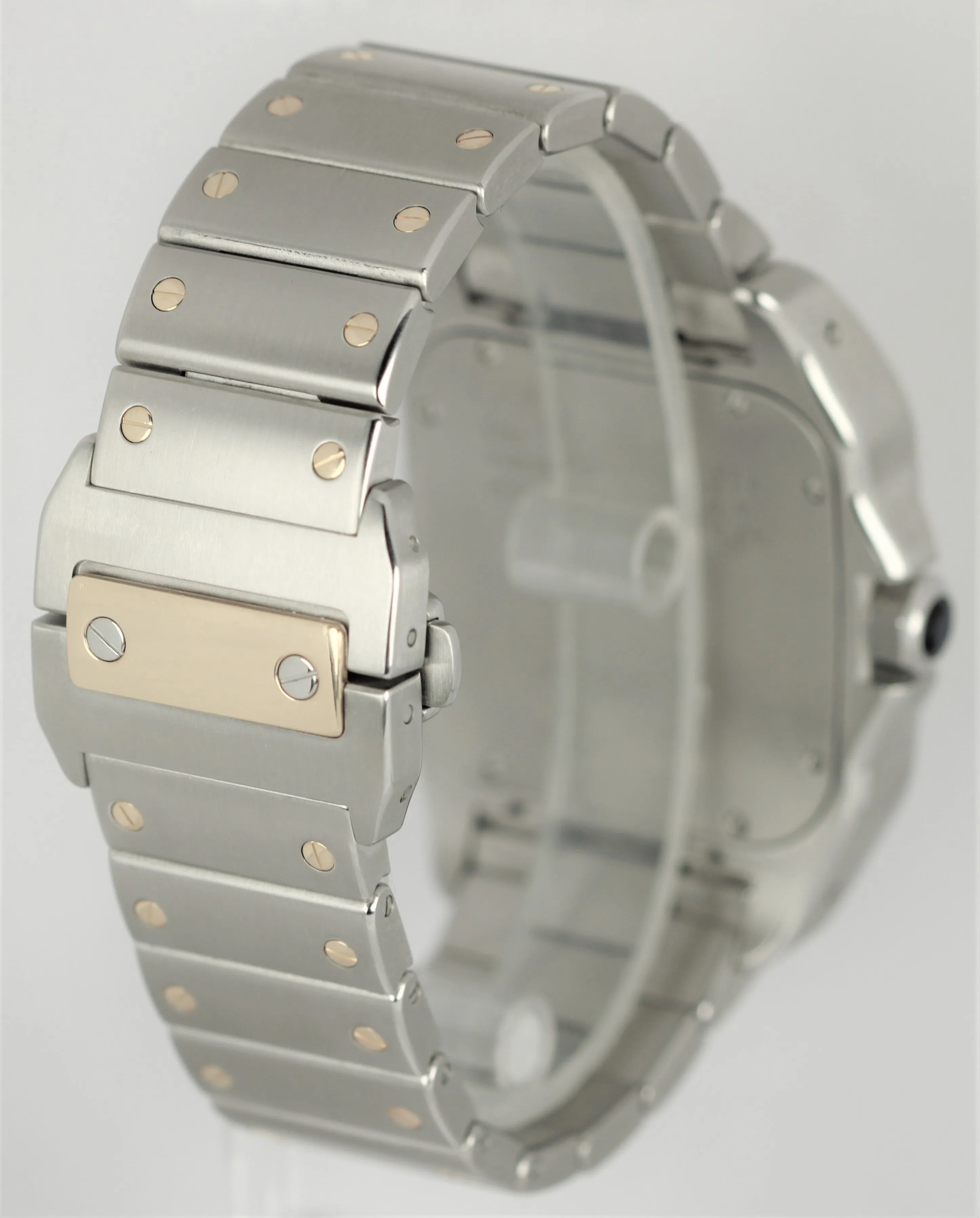 Cartier Santos 100 XL Two-Tone 18k Yellow Gold Steel White 38mmX51mm 2656 Watch