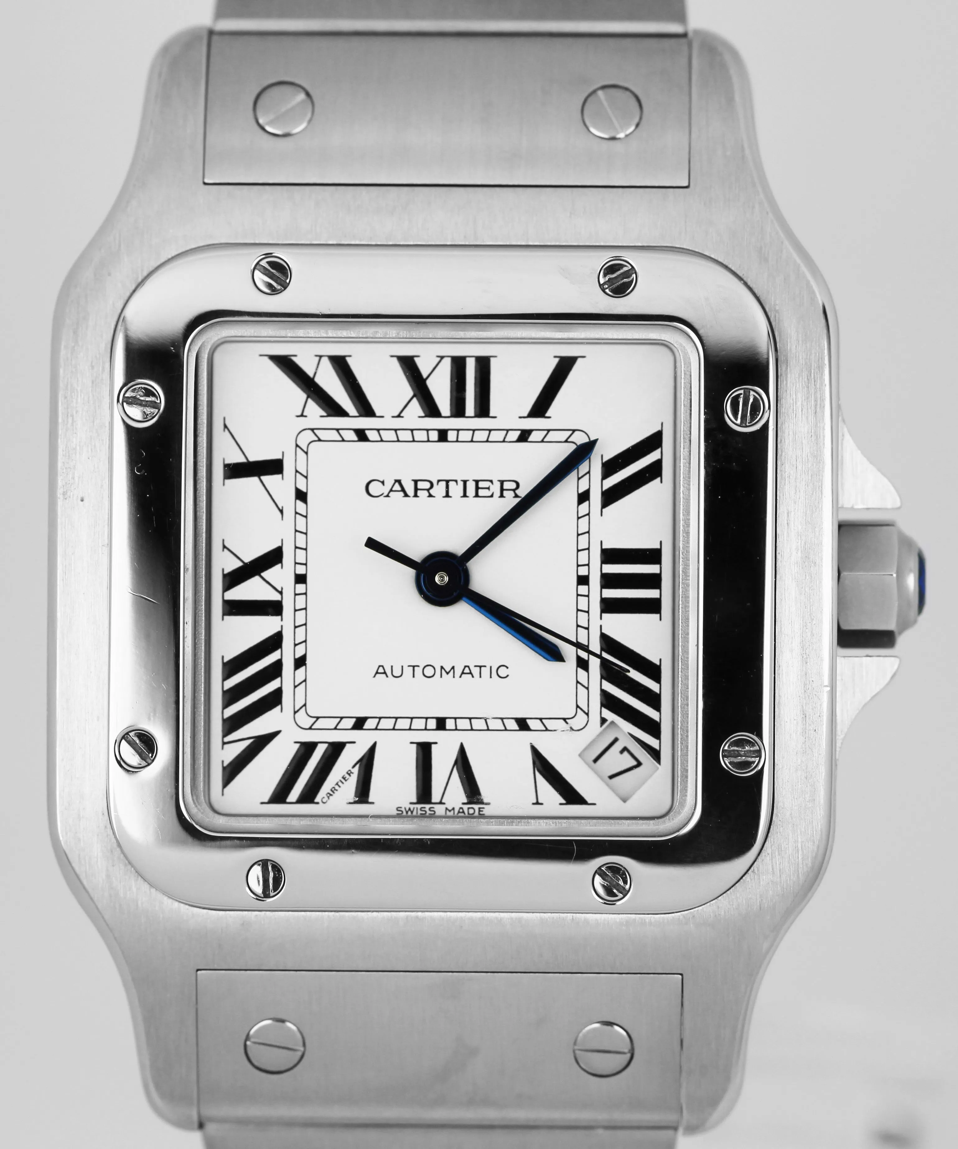 Cartier Santos Galbee XL Stainless Steel White Roman 32mm 2823 W20098D6 Watch
