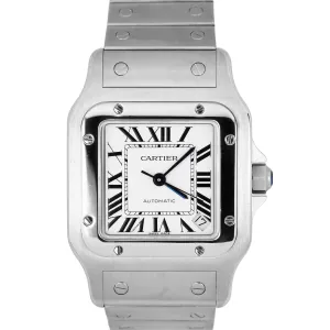 Cartier Santos Galbee XL Stainless Steel White Roman 32mm 2823 W20098D6 Watch