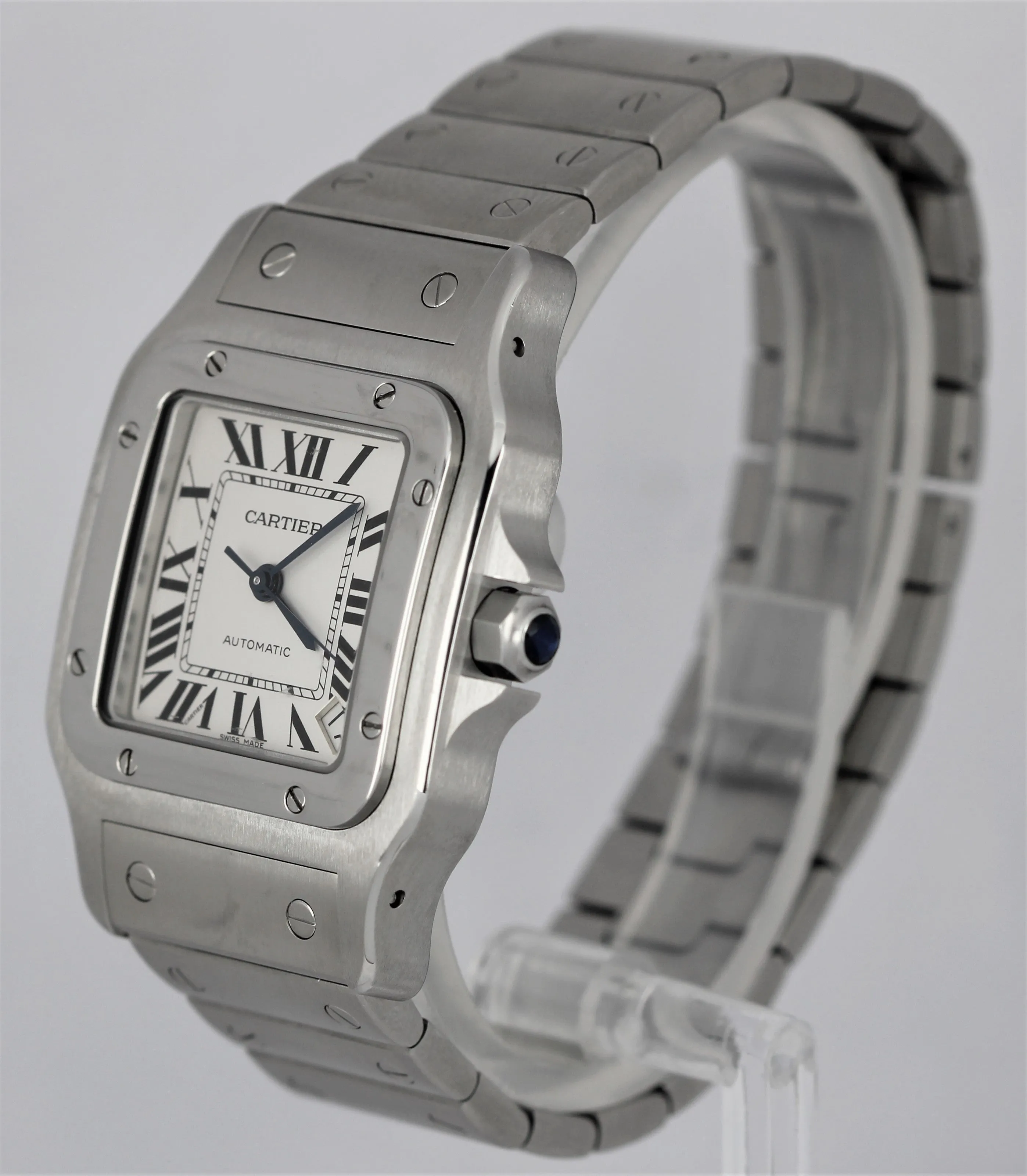 Cartier Santos Galbee XL Stainless Steel White Roman 32mm 2823 W20098D6 Watch