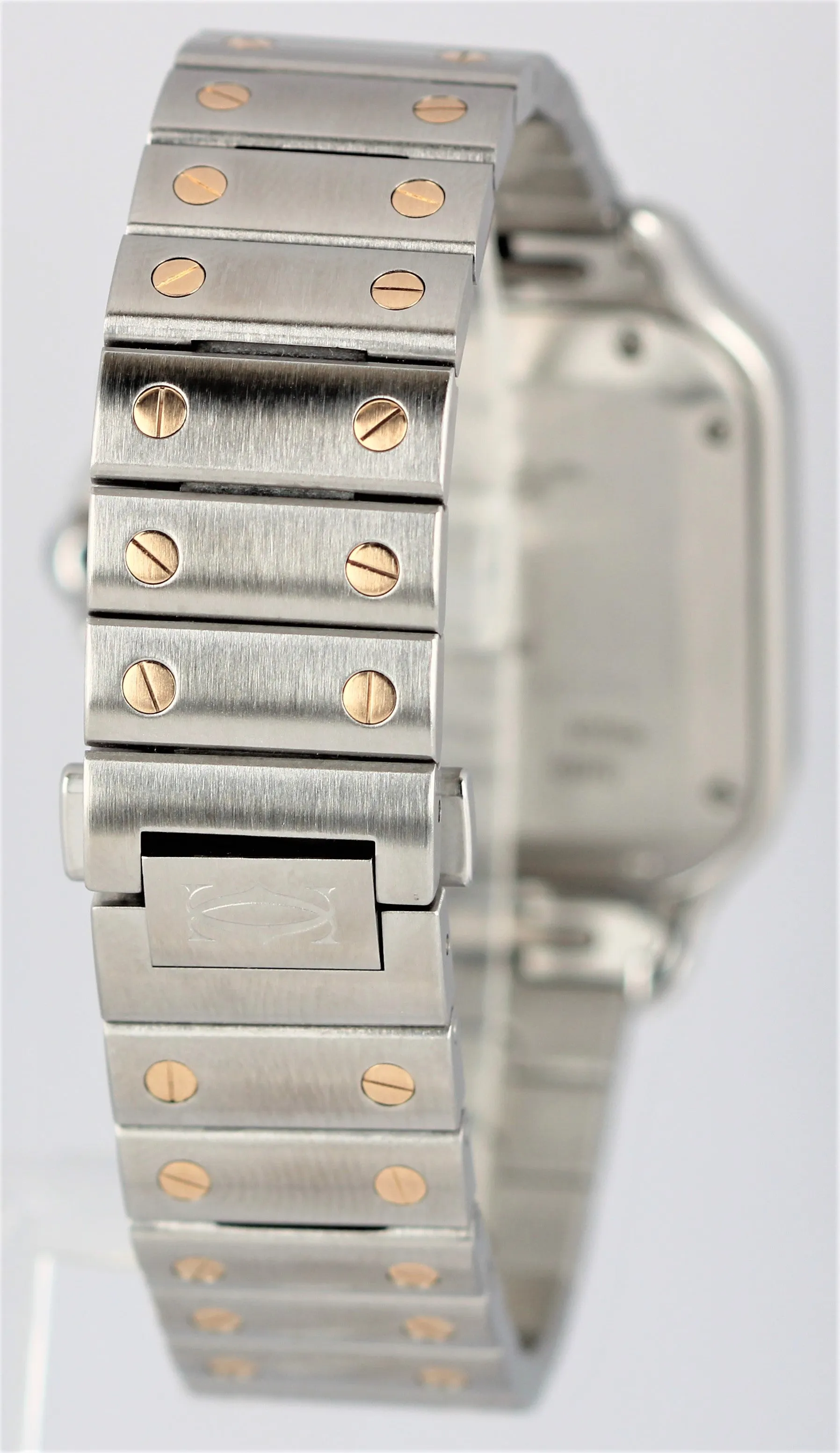 Cartier Santos Two Tone 18k Yellow Gold Steel White 35x41mm W2SA0016 4075 Watch
