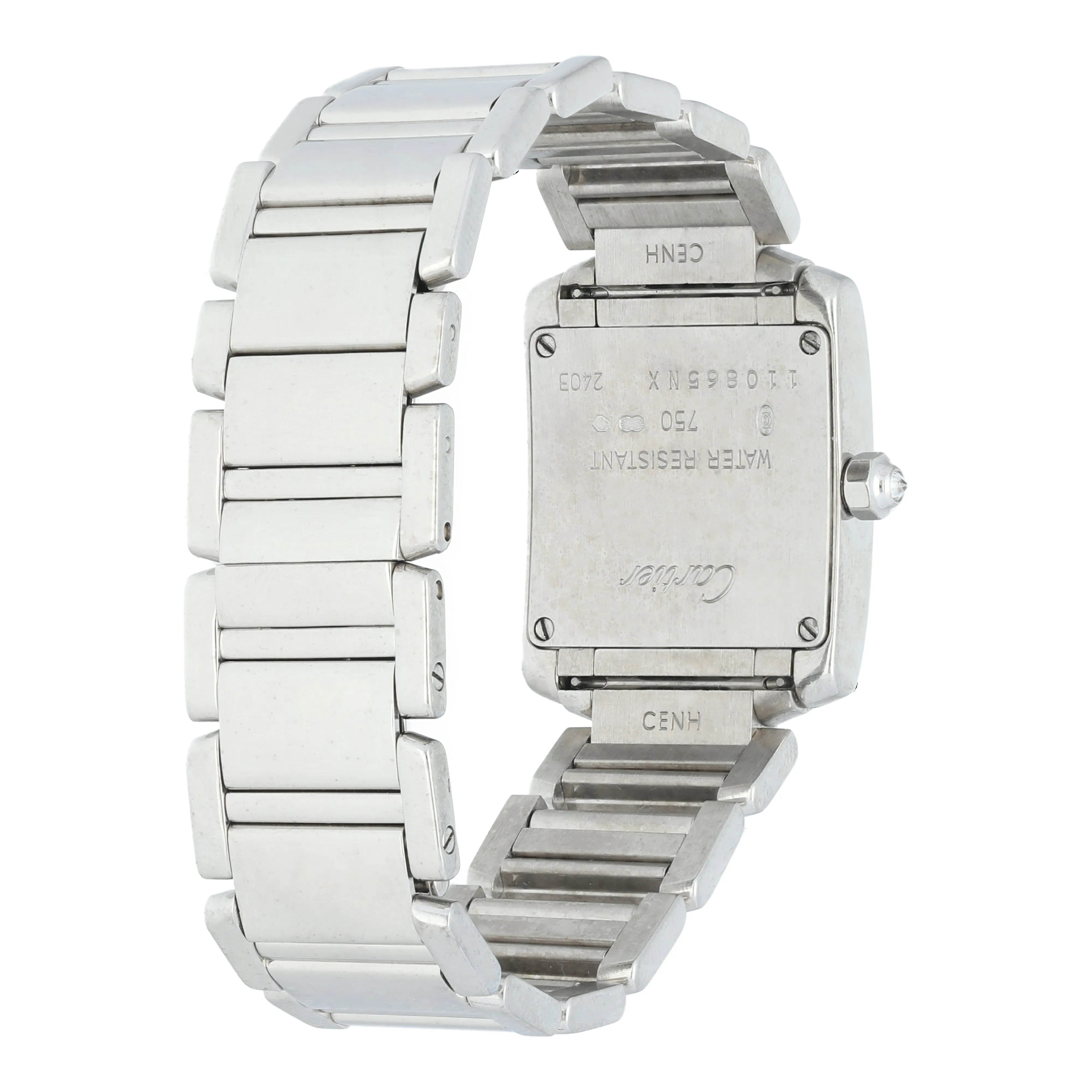 Cartier Tank Francaise 2403 White Gold Diamond Ladies Watch