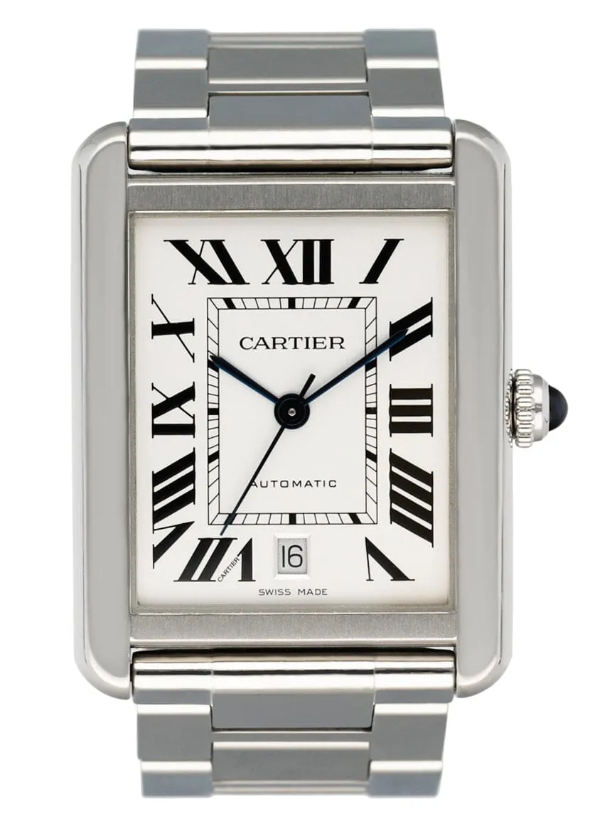 Cartier Tank Solo XL W5200028 Stainless Steel Mens Watch