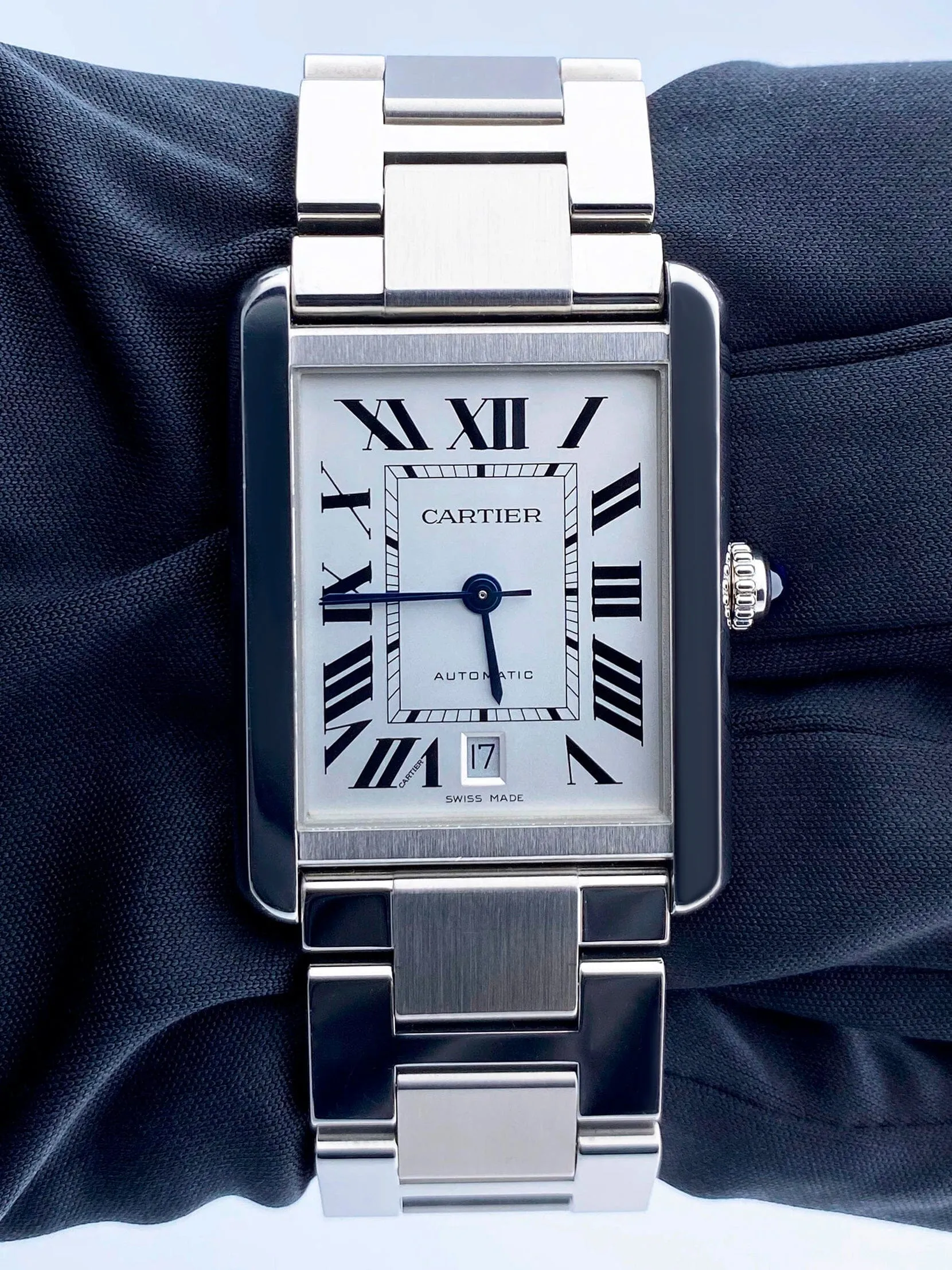 Cartier Tank Solo XL W5200028 Stainless Steel Mens Watch