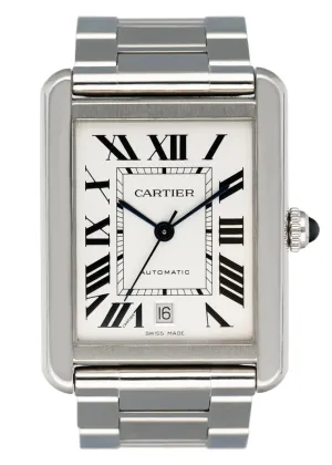 Cartier Tank Solo XL W5200028 Stainless Steel Mens Watch