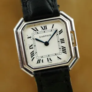 Cartier White Gold Tank Ceinture Watch (New Arrival)