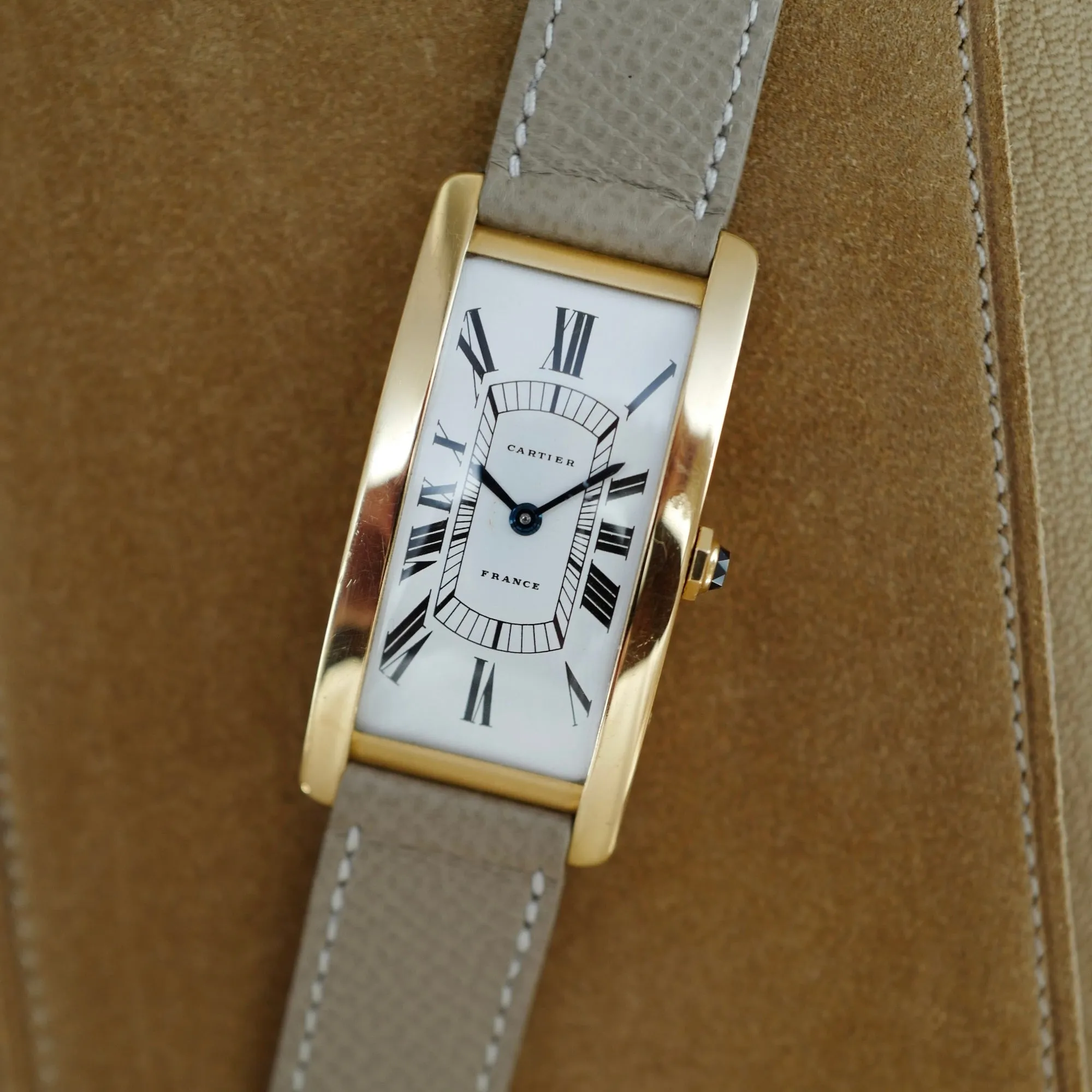 Cartier Yellow Gold Large Tank Cintree, Circa 1960s (New Arrival)