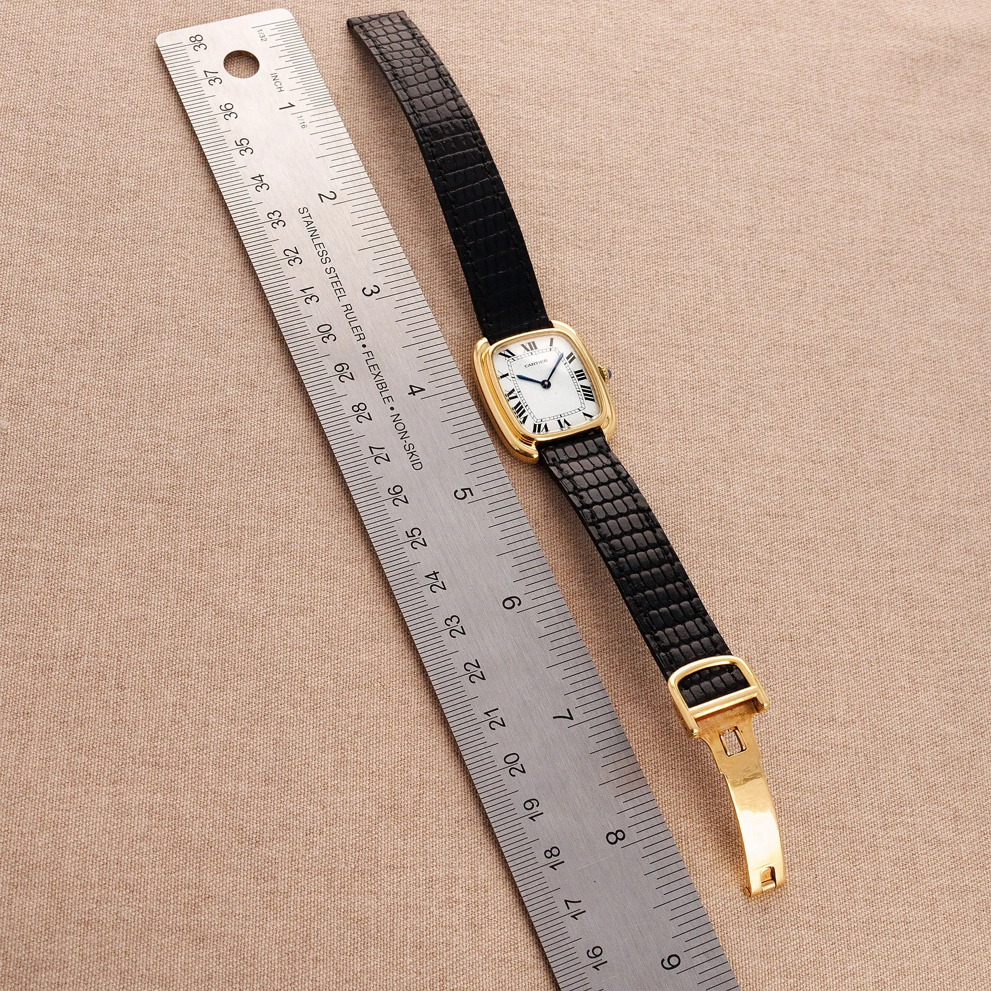 Cartier Yellow Gold Tank Gondole Strap Watch