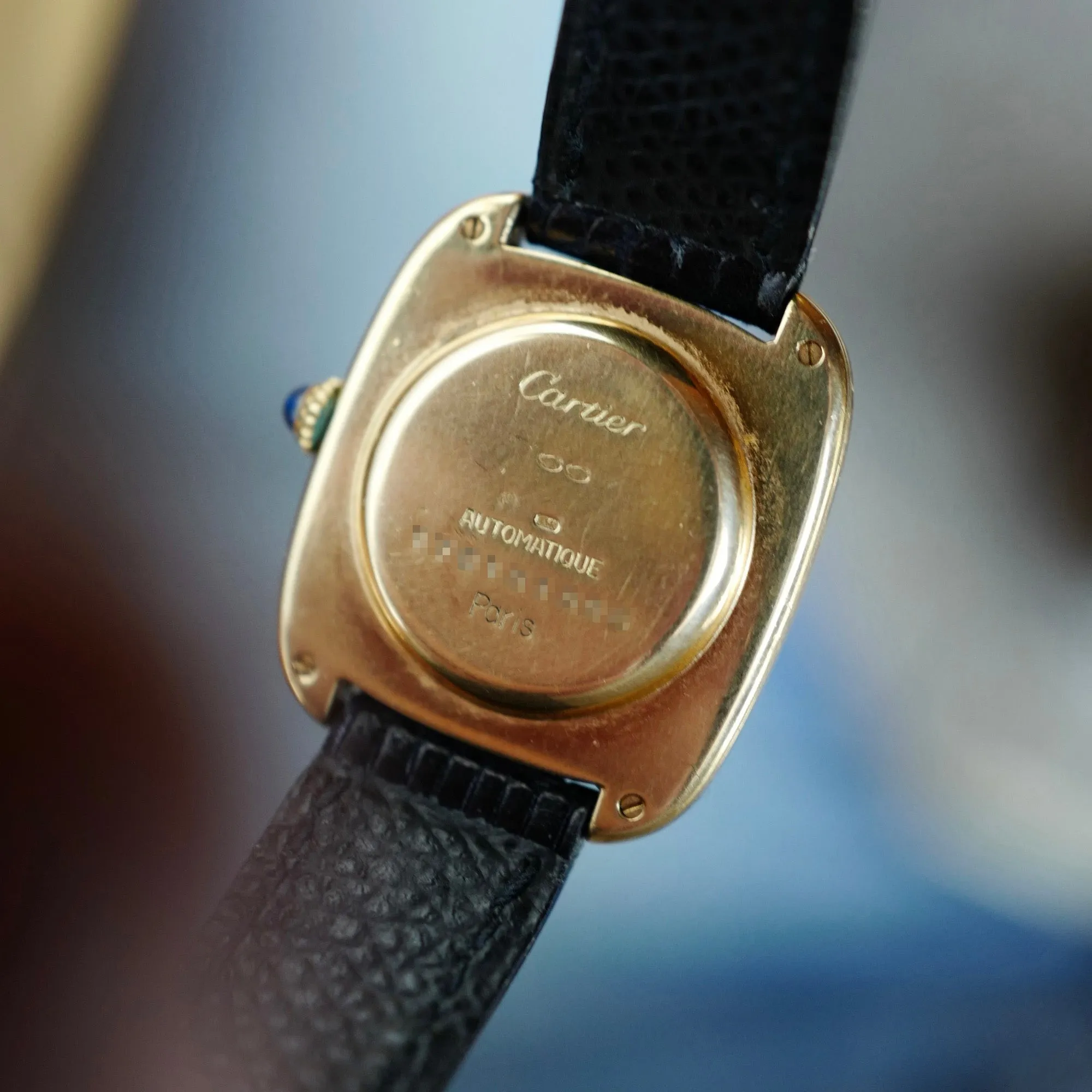 Cartier Yellow Gold Tank Gondole Strap Watch