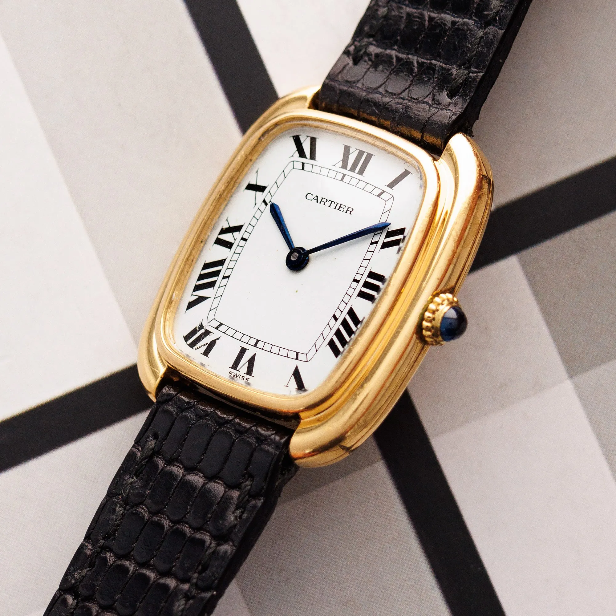 Cartier Yellow Gold Tank Gondole Strap Watch