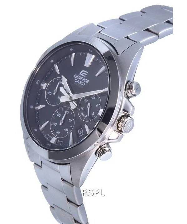 Casio Edifice Chronograph Analog Stainless Steel Quartz EFV-630D-1AV EFV630D-1 100M Mens Watch