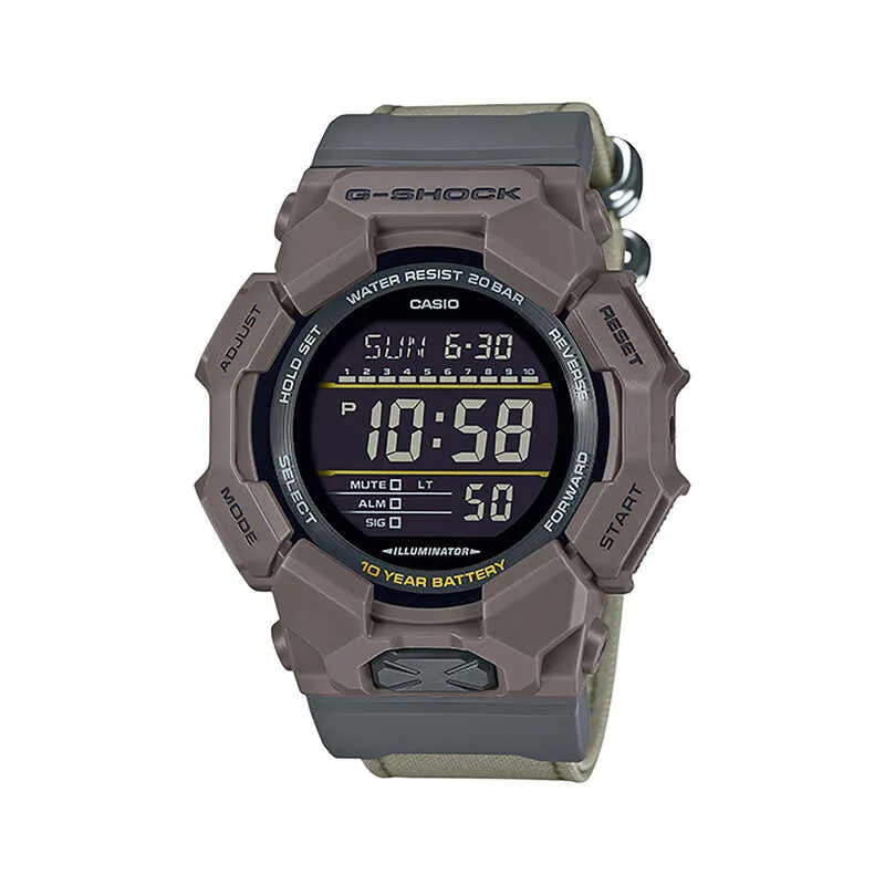 Casio G-Shock GD-010CE-5DR Men’s Digital Watch with Brown Cloth Band