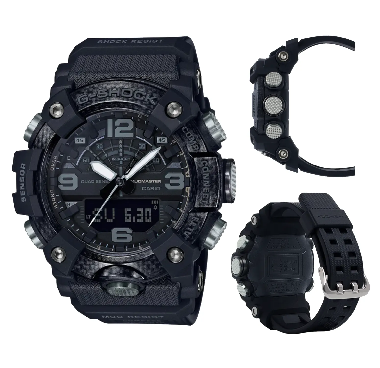 Casio G-Shock Master of G Mudmaster Men's Watch with Wearable4U Power Pack Bundle