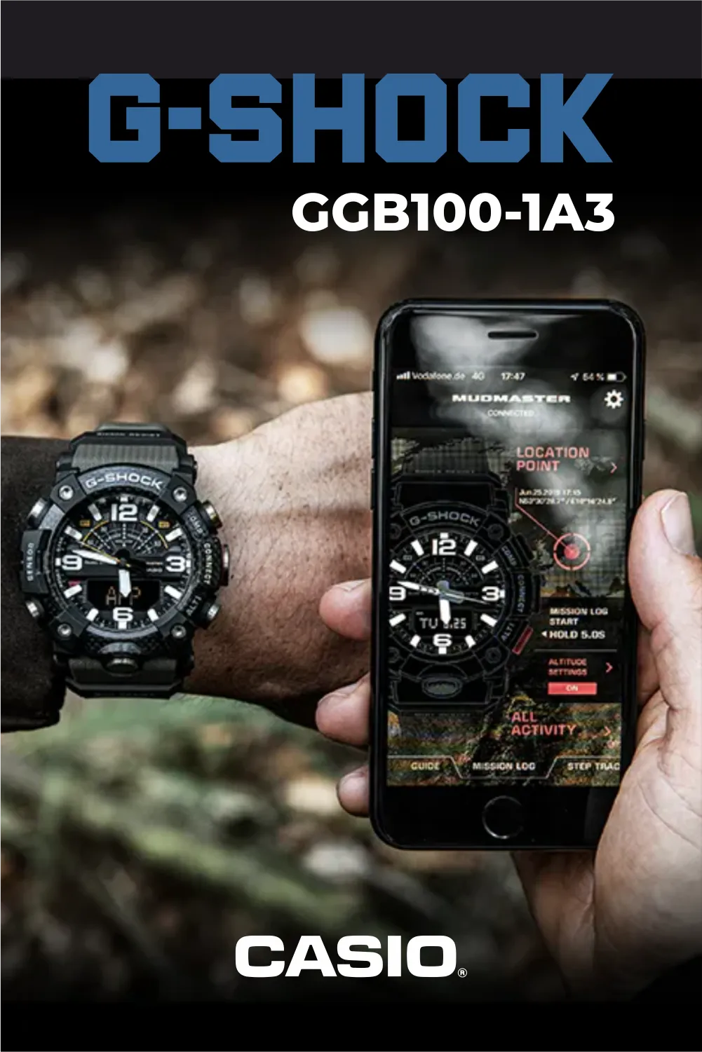 Casio G-Shock Master of G Mudmaster Men's Watch with Wearable4U Power Pack Bundle