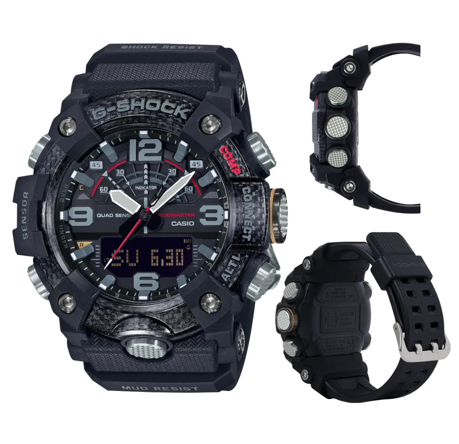 Casio G-Shock Master of G Mudmaster Men's Watch with Wearable4U Power Pack Bundle