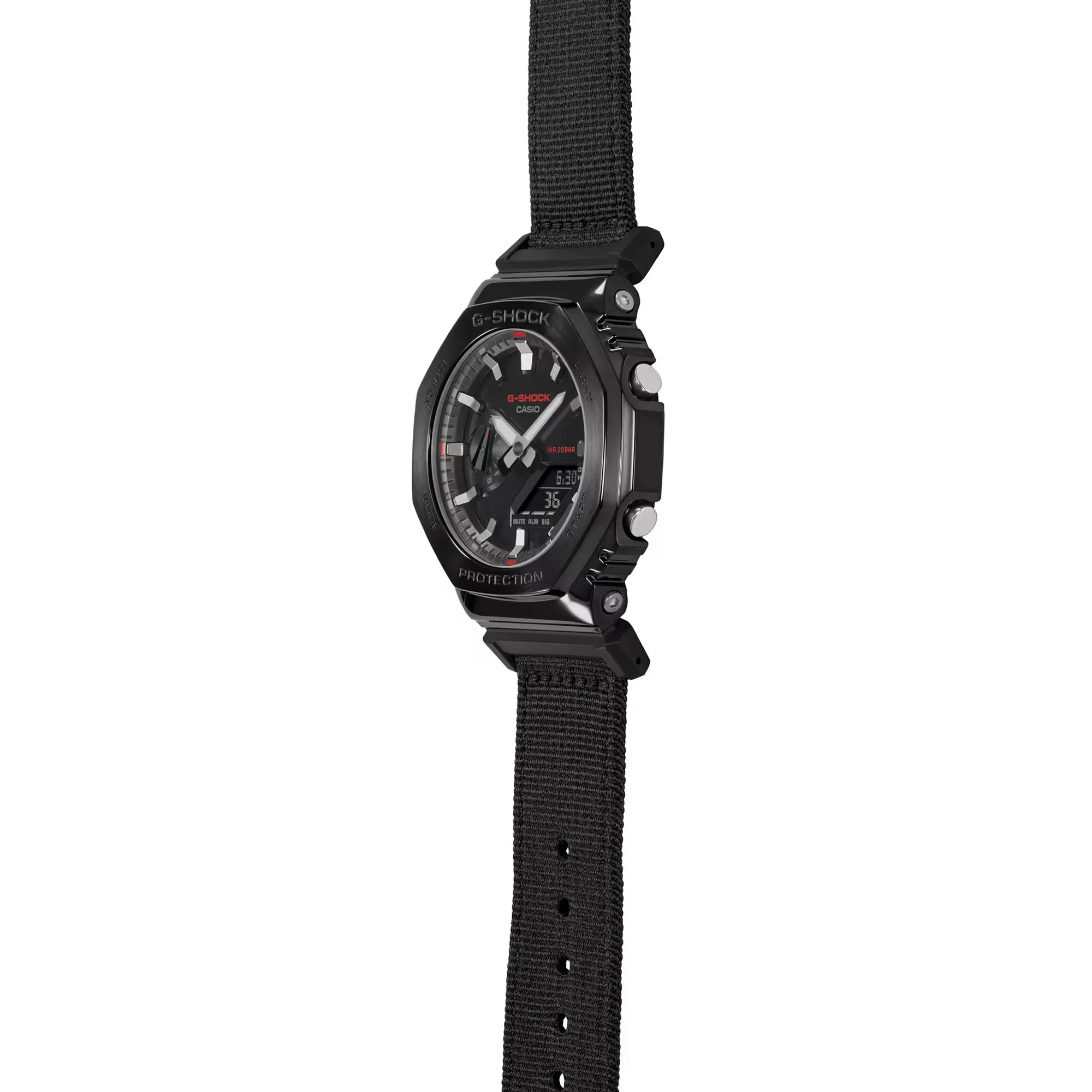 Casio G-Shock Metal Bezel CasiOak GM2100CB-1A GM2100 Ultility Watch Black Canvas