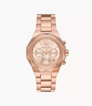 chael Kors Raquel Chronograph Rose Gold-Tone Stainless Steel Watch