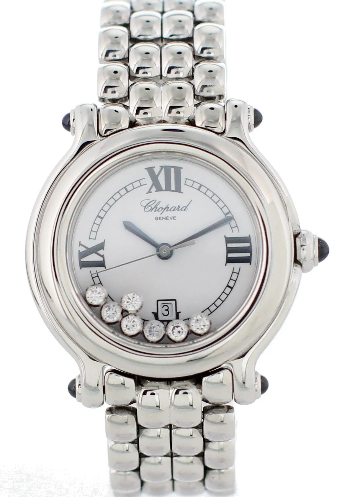 Chopard Happy Sport 8236 Stainless Steel Floating Diamonds
