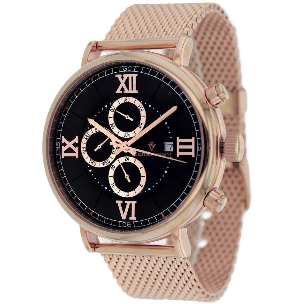 Christian Van Sant Men's Somptueuse Black Dial Watch - CV1123