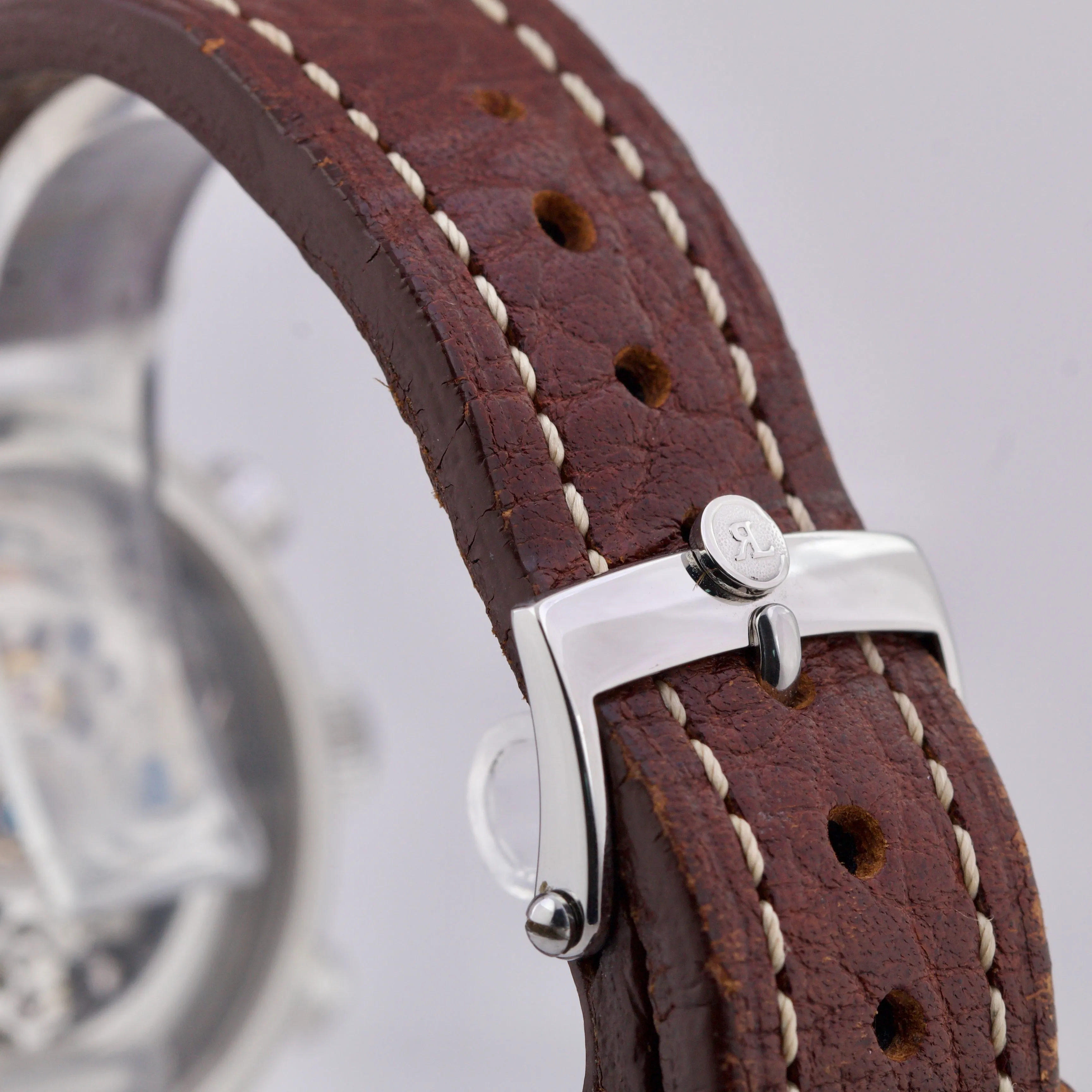 Chronoswiss Opus SKELETON 38mm Chronograph Stainless Steel Leather CH 7523 Watch