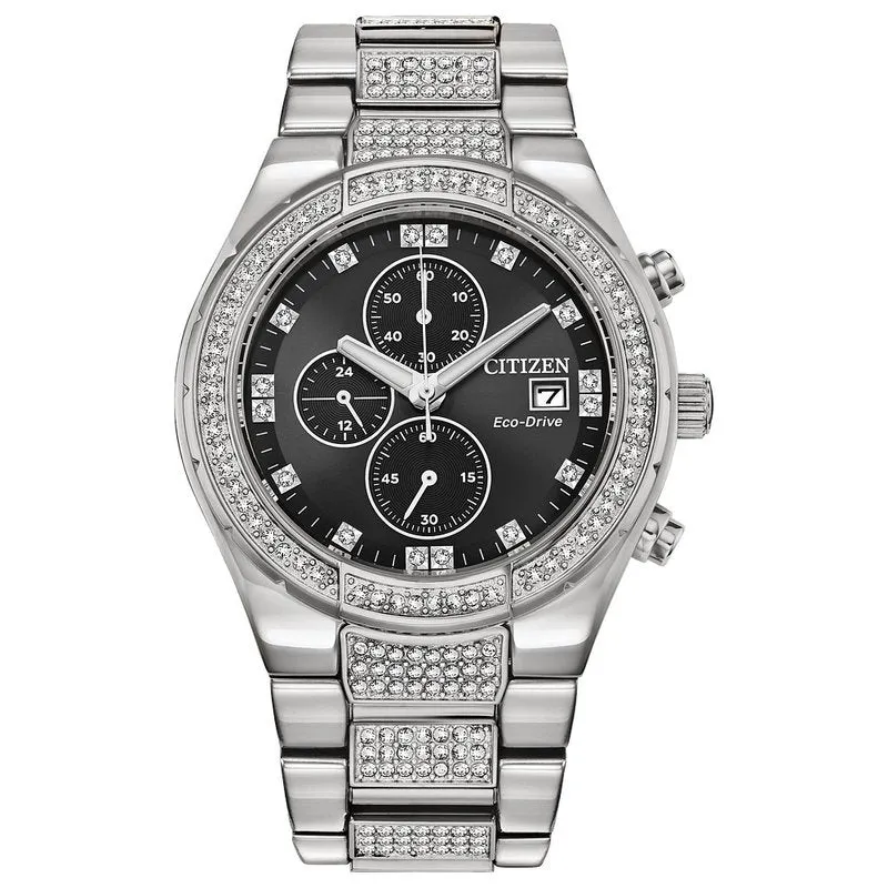 Citizen Eco-Drive Dress/Classic Eco Crystal Eco Mens Stainless Steel