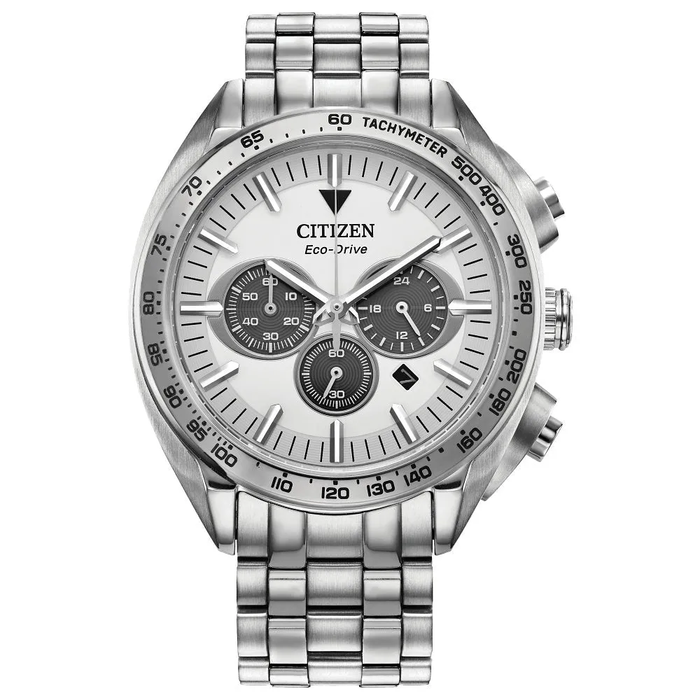 CITIZEN Eco-Drive Sport Luxury Carson Mens Stainless Steel