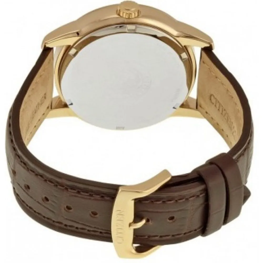 Citizen Gents Sporty Dress Eco-Drive Brown Leather Men's Watch - BU2013-08E