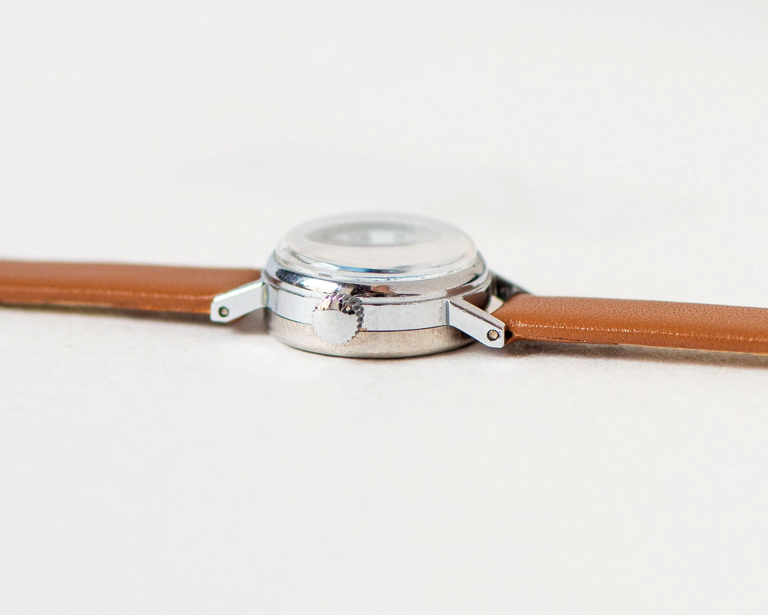 Classical Women Watch Blue Face Roman Numerals, Vintage Wristwatch Round, Women's Tiny Gift Watch Seagull Gift Retro, New Leather Strap