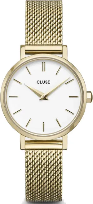 Cluse Boho Chic Petite Mesh White Gold