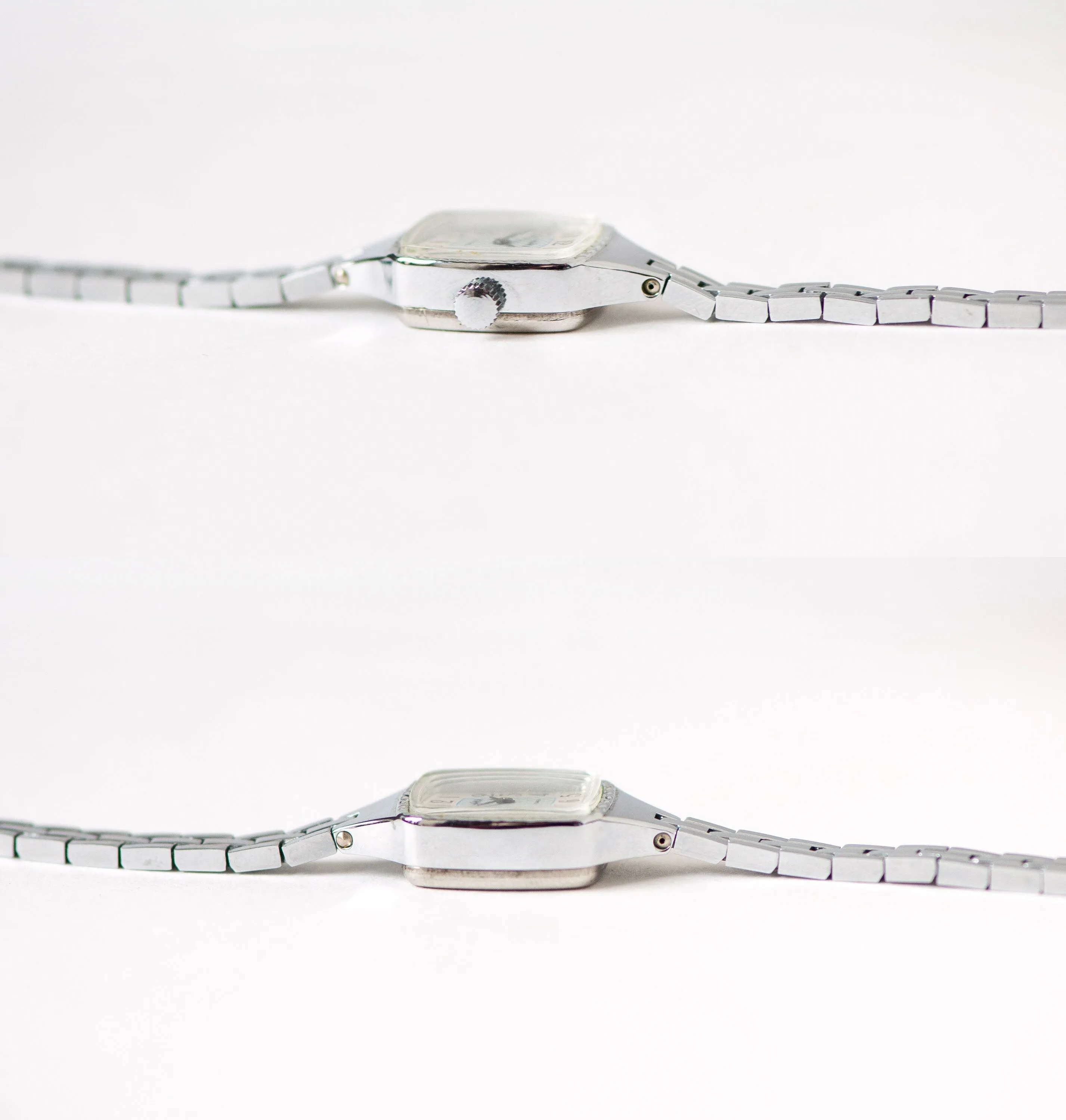 Cocktail watch bracelet women silver shade Seagull, rectangular women wristwatch classic jewelry gift for lady, chic accessory small wrist