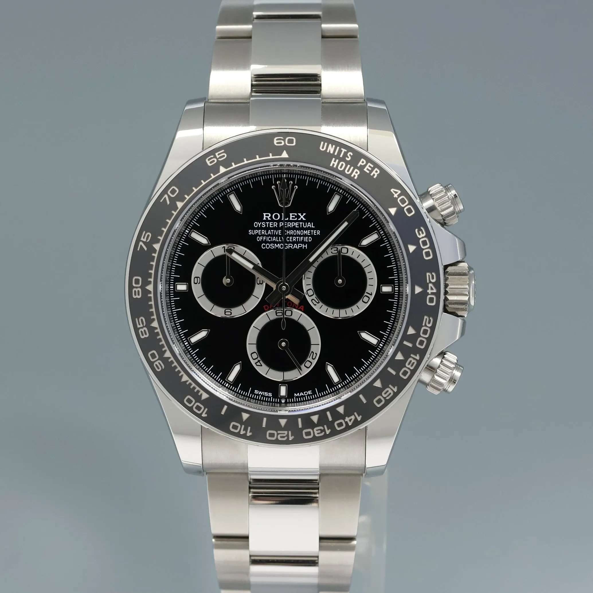 DEC 2024 NEW PAPERS Rolex Daytona 126500LN Black Ceramic Steel 40mm Watch Box