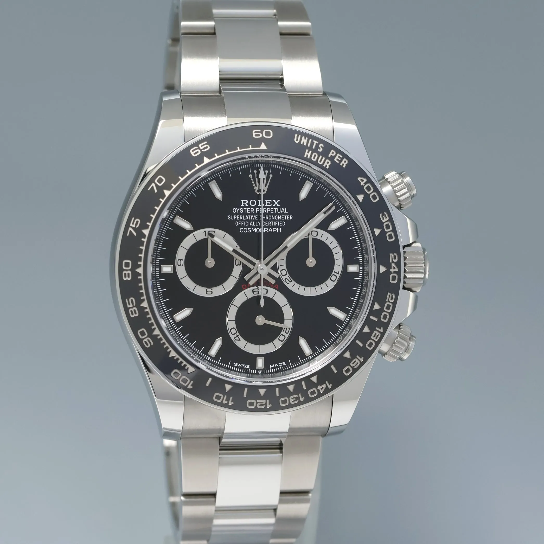 DEC 2024 NEW PAPERS Rolex Daytona 126500LN Black Ceramic Steel 40mm Watch Box