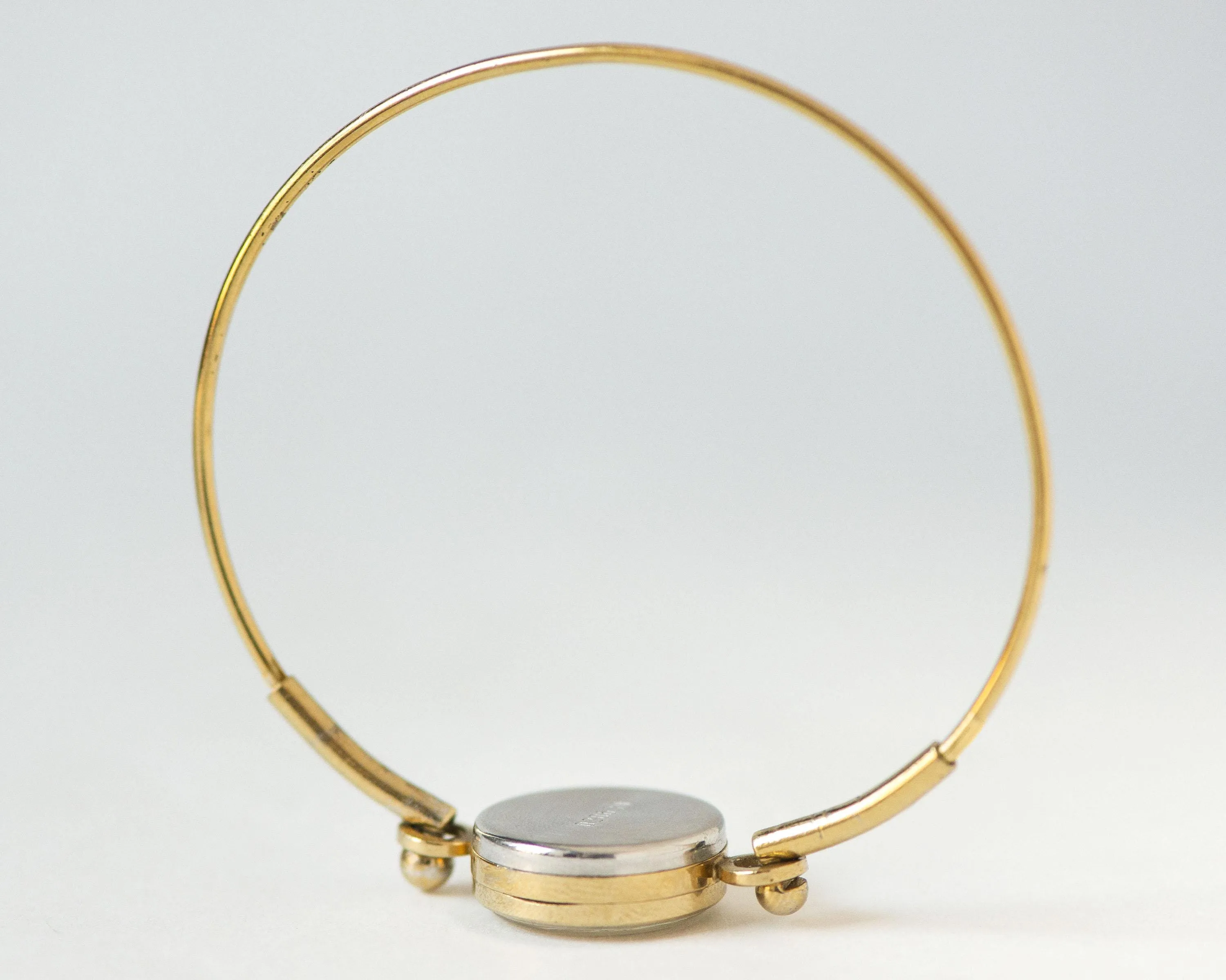 Delicate cocktail watch for women Seagull vintage gift, tiny bracelet lady wristwatch gold plated, Arabic numerals dial jewelry serviced