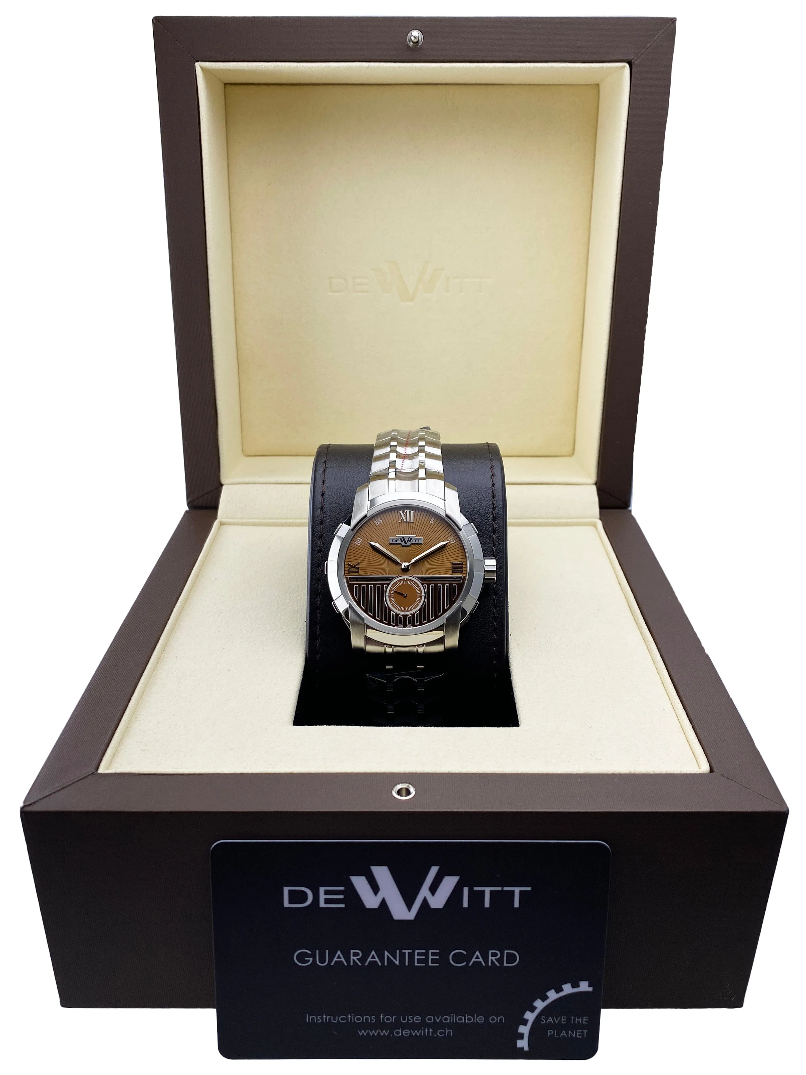Dewitt Academia FTV.PTS.010.S Brown Dial Mens Watch Box Papers