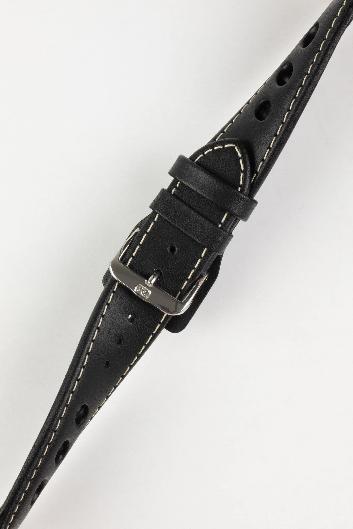 Di-Modell AVUS Leather Racing Watch Strap in BLACK