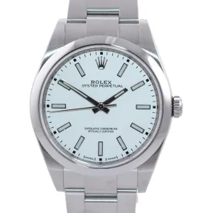 DISCONTINUED Rolex Oyster Perpetual Steel 39mm White Dial 114300 Watch Box