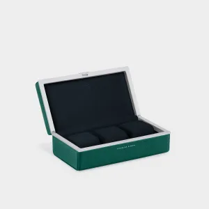 EATON 3 WATCH CASE - EMERALD / GREY