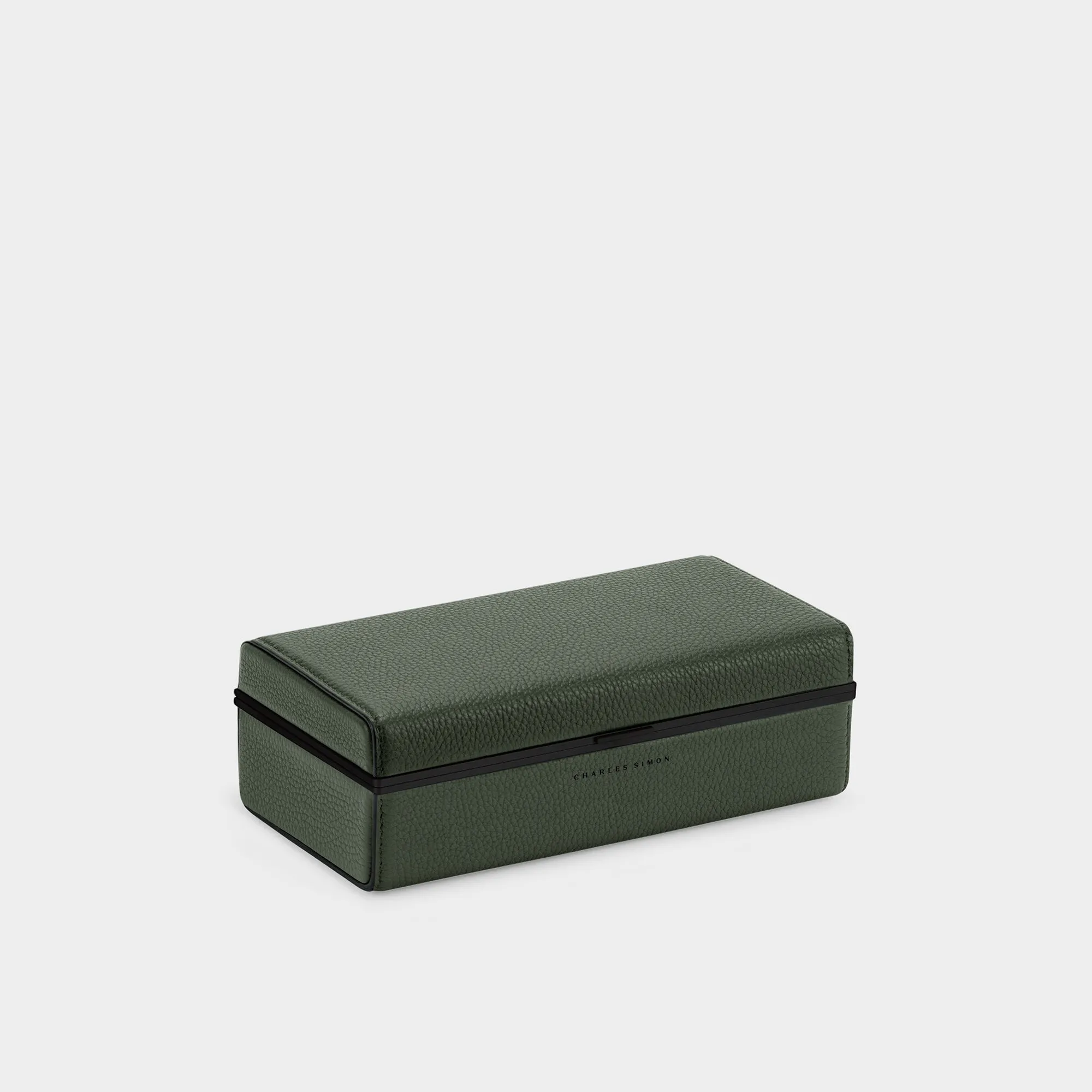 EATON 3 WATCH CASE - KHAKI / BLACK