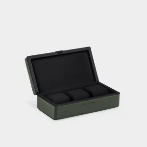 EATON 3 WATCH CASE - KHAKI / BLACK