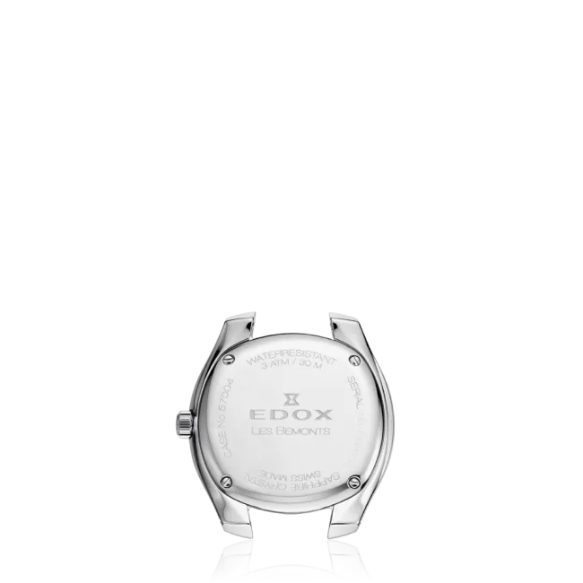 EDOX SWISS MADE 57004-3-NIN LES BÉMONTS ULTRA SLIM DATE WOMEN