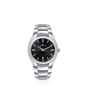 EDOX SWISS MADE 57004-3-NIN LES BÉMONTS ULTRA SLIM DATE WOMEN