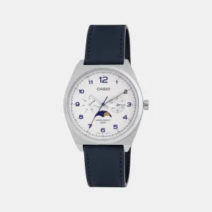Enticer Men's White Dial Chronograph Leather Watch A2178 - MTP-M300L-7AVDF